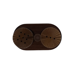 2'li bakır kaplama ceviz tuzluk seti